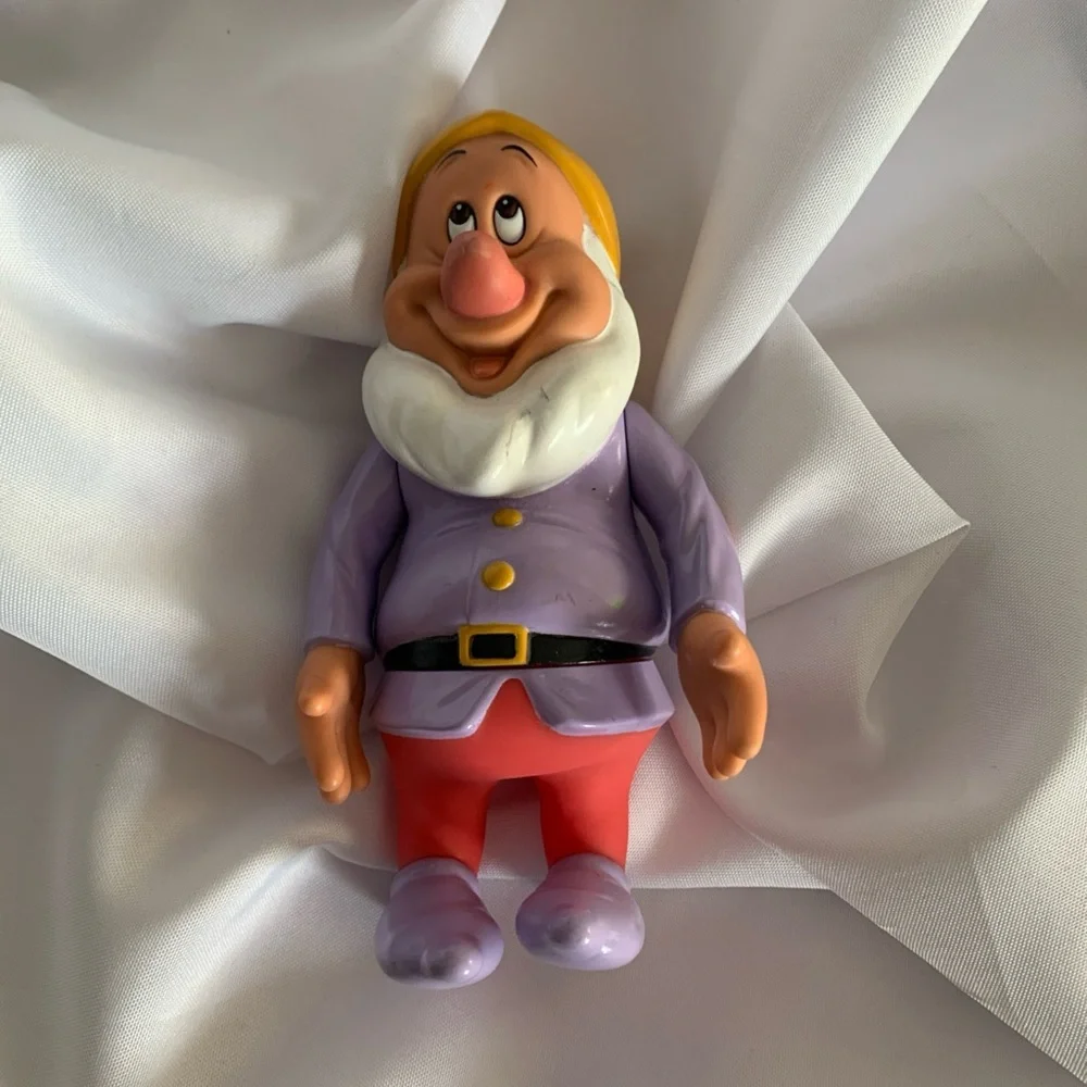 Set of 3 Colorful Dwarf Figurines From Snow White Sneezy Sleepy Happy
